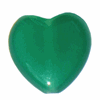 Grøn agat, hjerte, glat, 12x12mm, 2 stk.